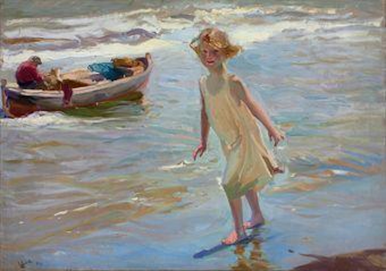 Niña en la playa, Valencia by Joaquin Sorolla Y Bastida