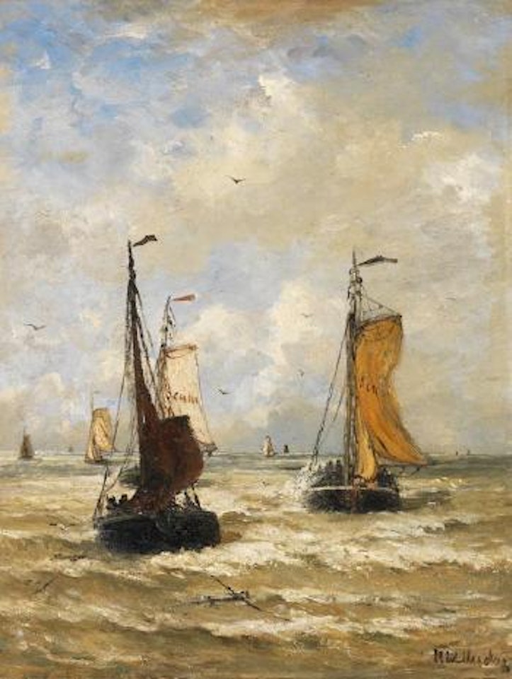 Die Rückkehr der Fischer by Hendrik-Willem Mesdag