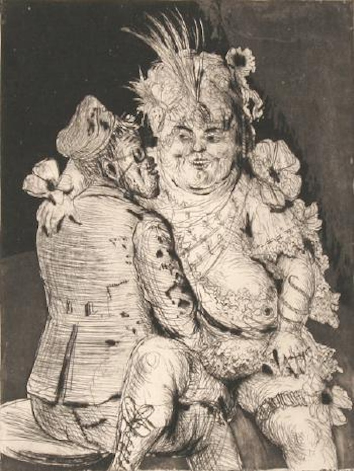 Besuch bei Madame Germaine in Méricourt. by Otto Dix