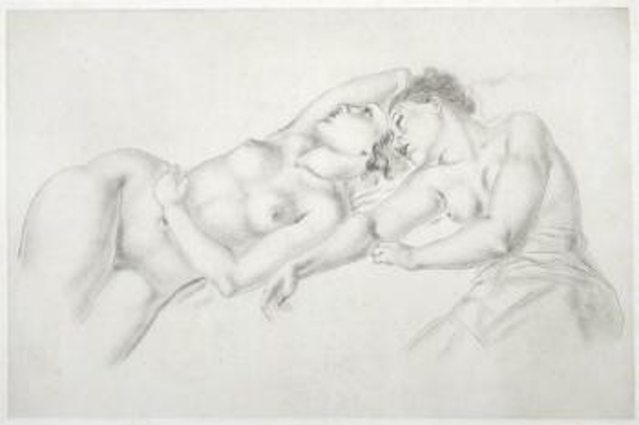 Les deux Amies: Nus allongés. by Leonard Tsuguharu Foujita