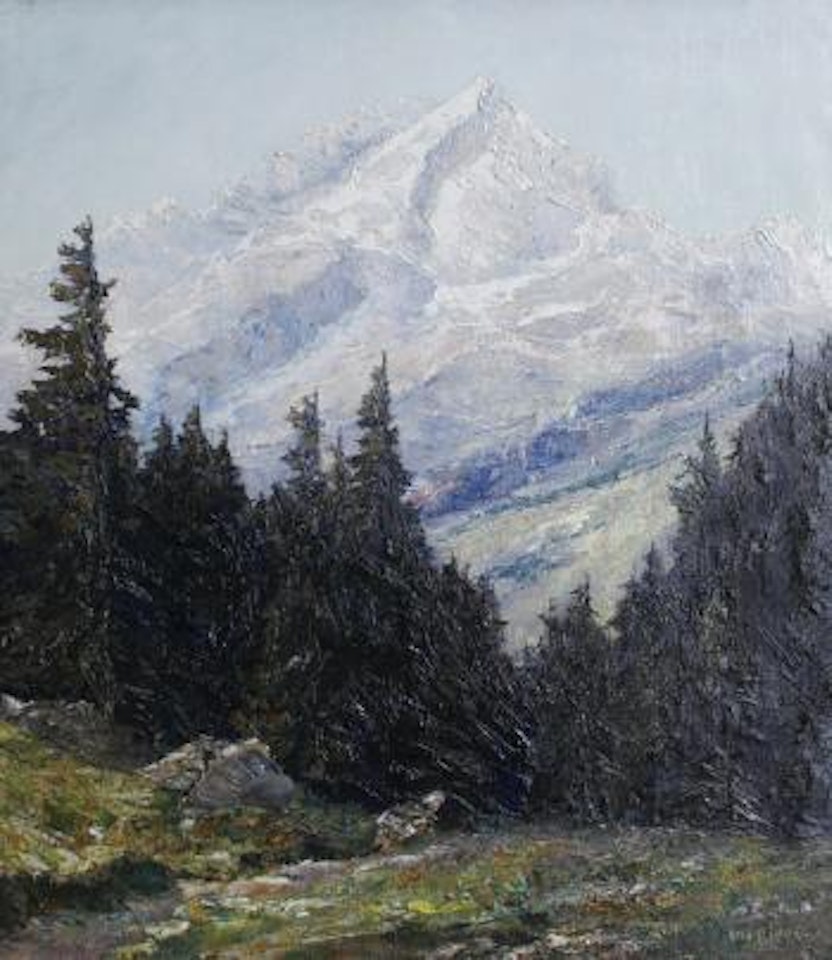 Die Alpspitze bei Garmisch. by Otto Pippel