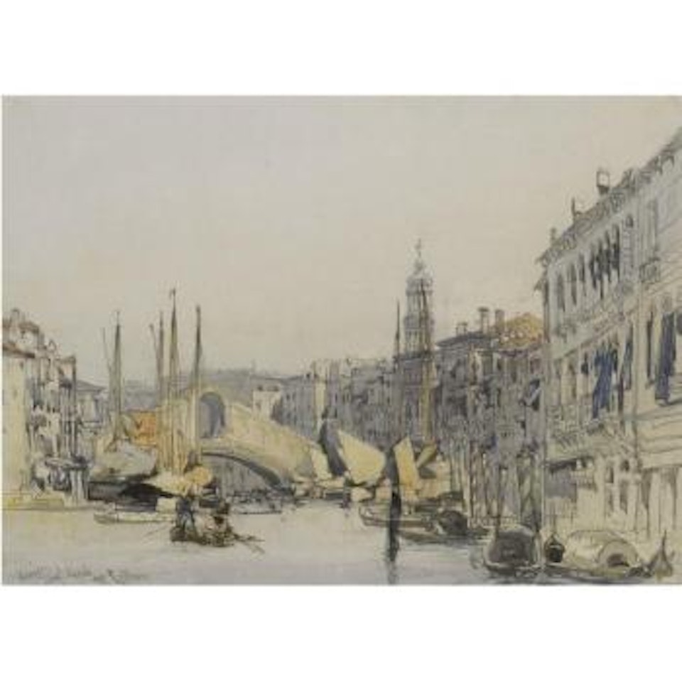 The Grand Canal Looking Towards The Rialto Bridge, Venice by William Callow