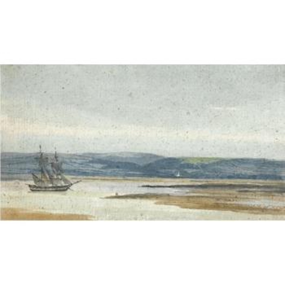 A Ship Anchored Off The Coast by Thomas Girtin