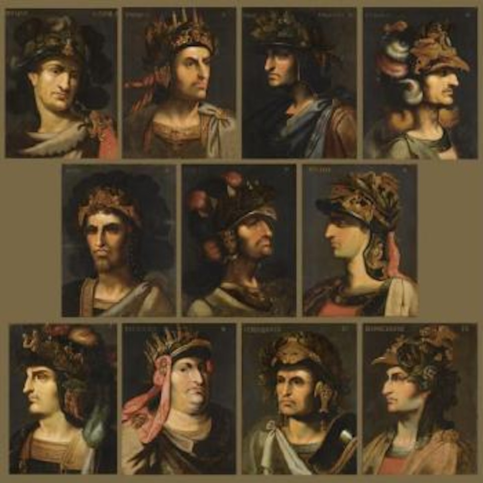 Eleven Roman Emperors: Julius Caesar, Augustus, Tiberius, Gaius Caligula, Claudius, Nero, Galba, Otho, Vitellius, Vespasian And Domitian by Flemish School