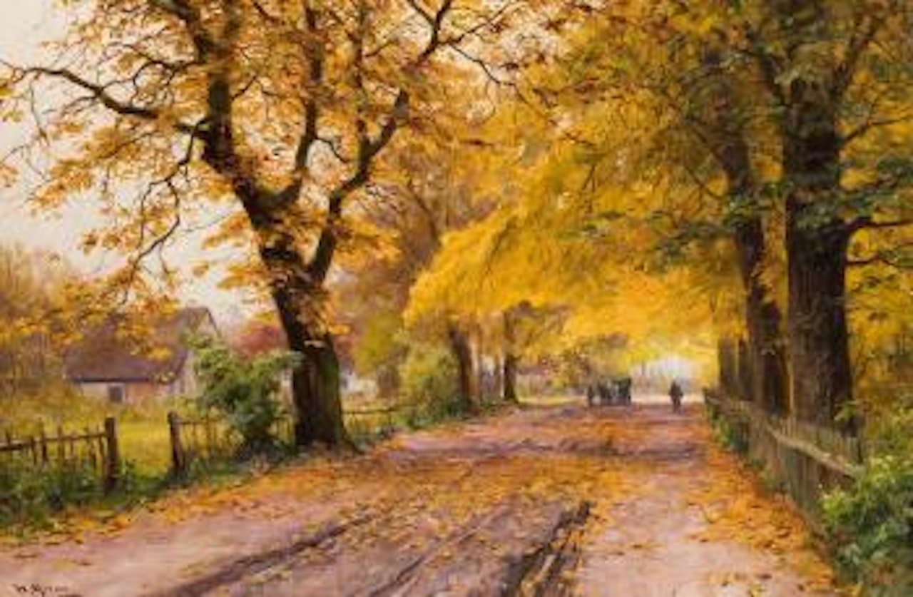 Herbstliche Allee by Walter Moras