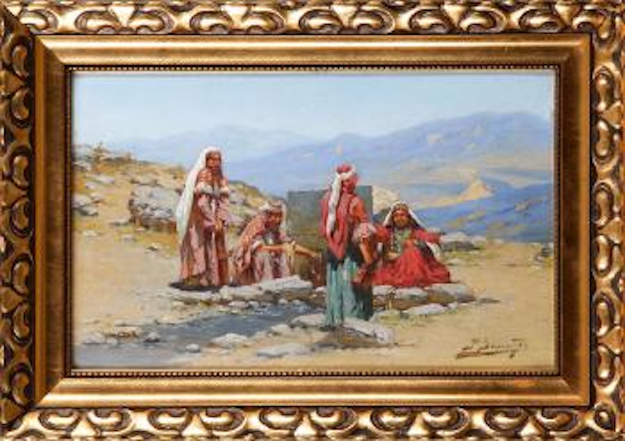 Beduinen an der Quelle by Richard Karlovich Zommer
