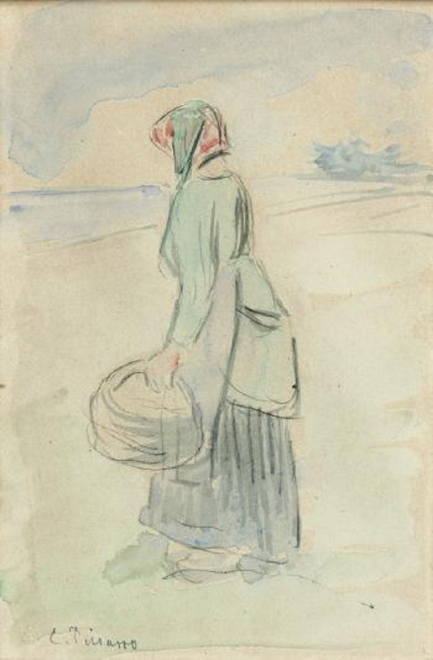 Femme au panier by Camille Pissarro