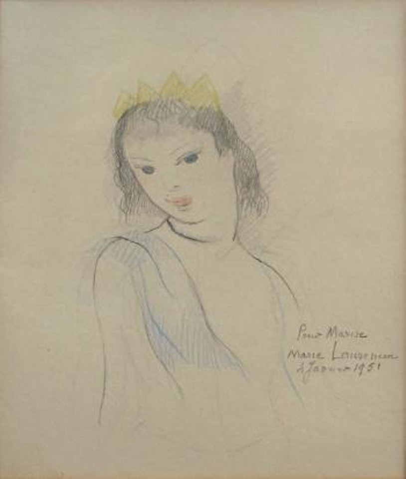 Jeune fille à la couronne by Marie Laurencin