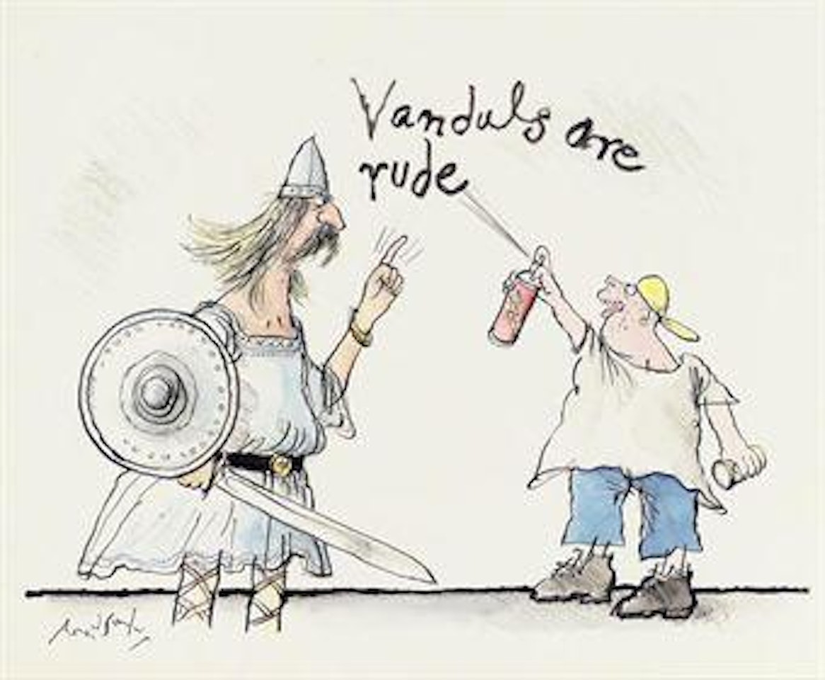 Vanduls are rude by Ronald Searle