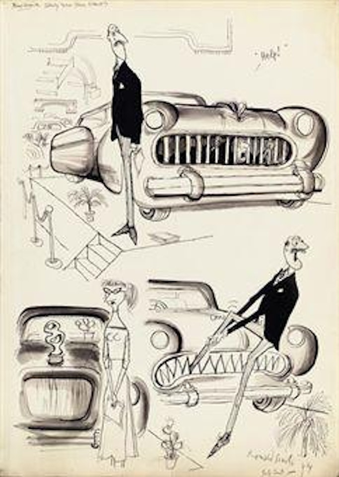 Motor Show, Earl's Court by Ronald Searle