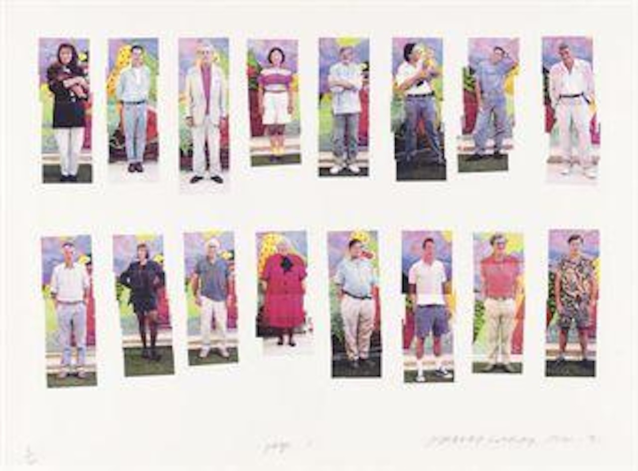 L.A. Visitors, David Hockney Studios, 1990-91 (M.C.A.T. 349) by David Hockney