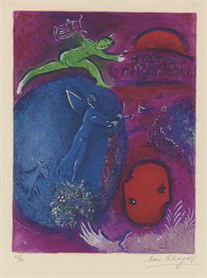 Songe de Lamon et de Dryas, from Daphnis et Chloé (M. 331; see C. books 46) by Marc Chagall