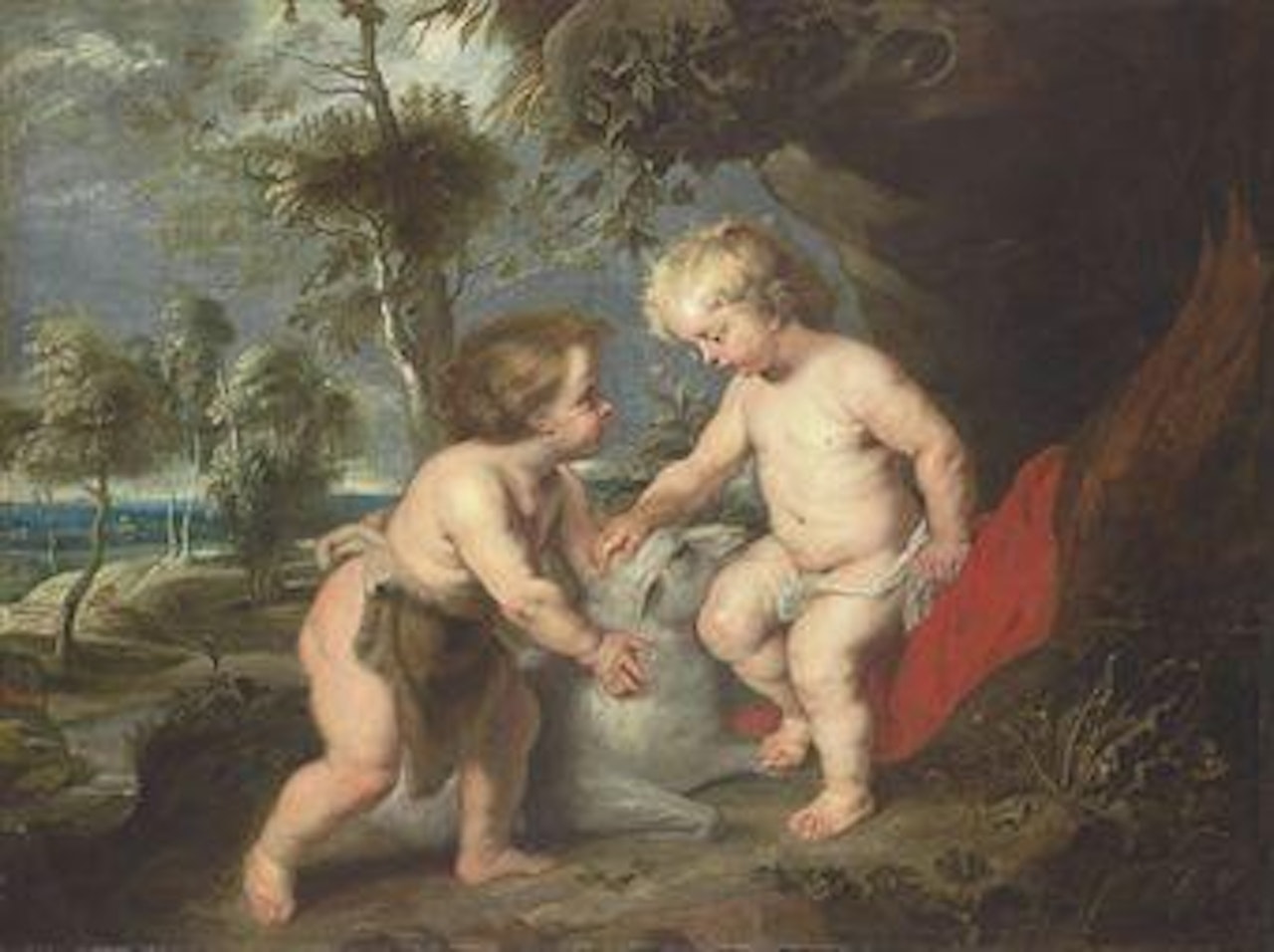 The Christ Child with the Infant Saint John the Baptist in a landscape by Peter Paul Rubens