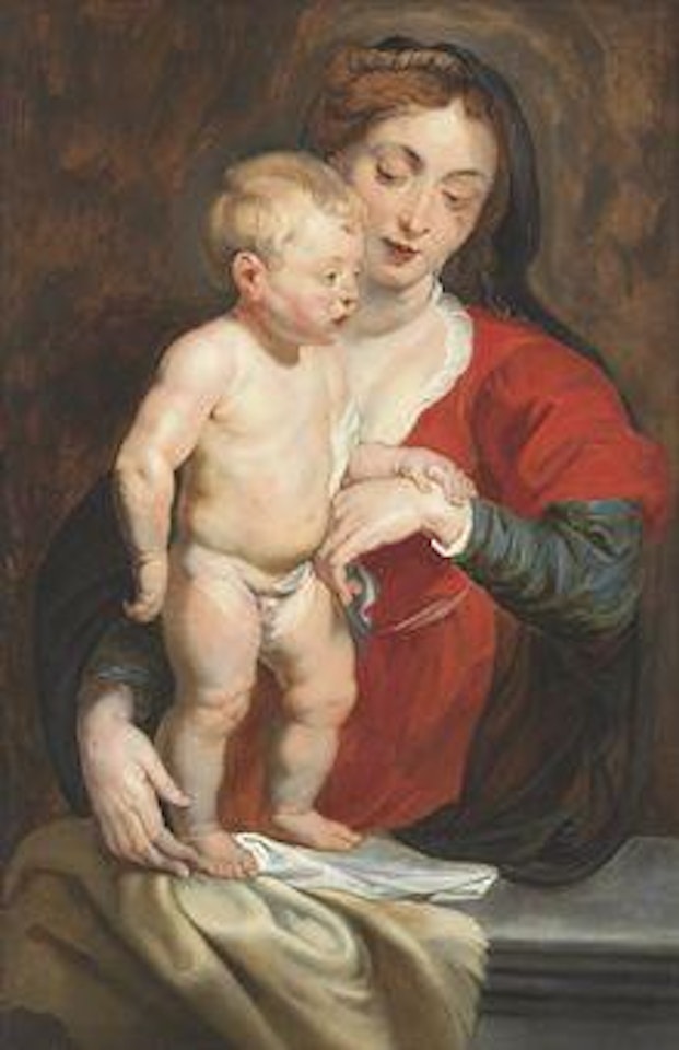 The Virgin supporting the Christ Child on a parapet by Peter Paul Rubens