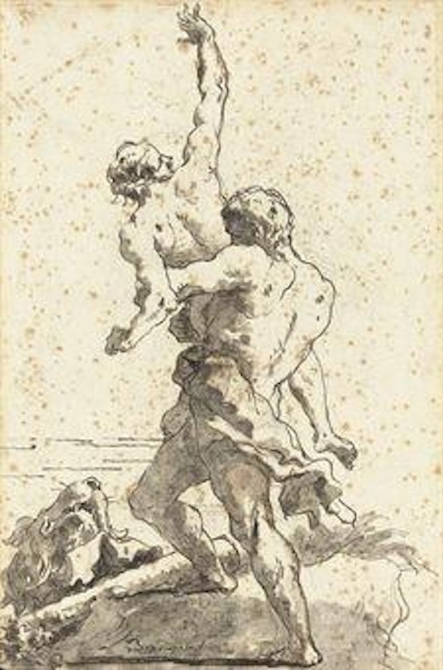 Hercules and Antaeus by Giovanni Domenico Tiepolo