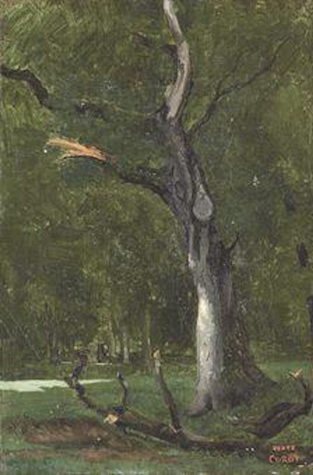 Un arbre mort sous bois by Jean Baptiste Camille Corot