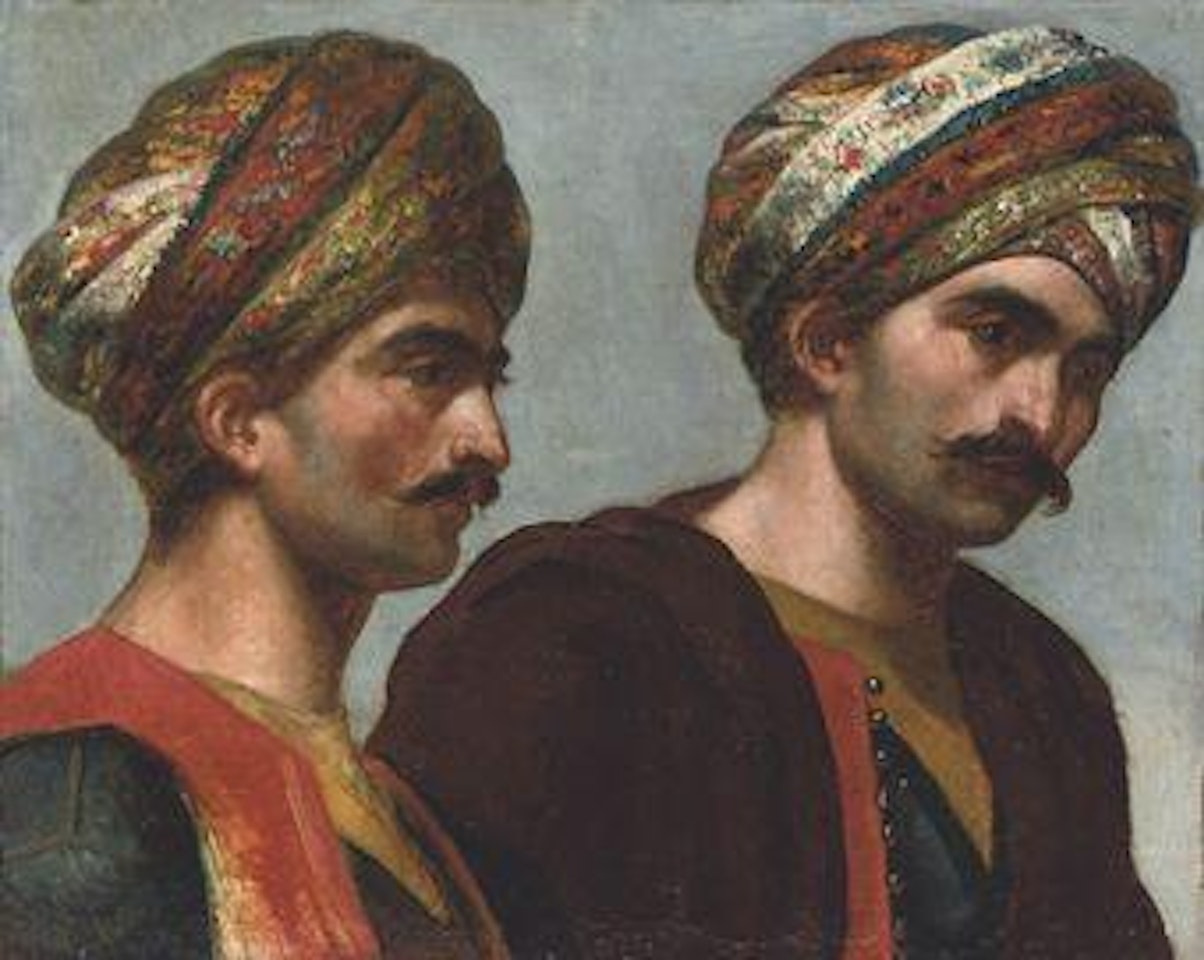 Head study of an Oriental man by French School