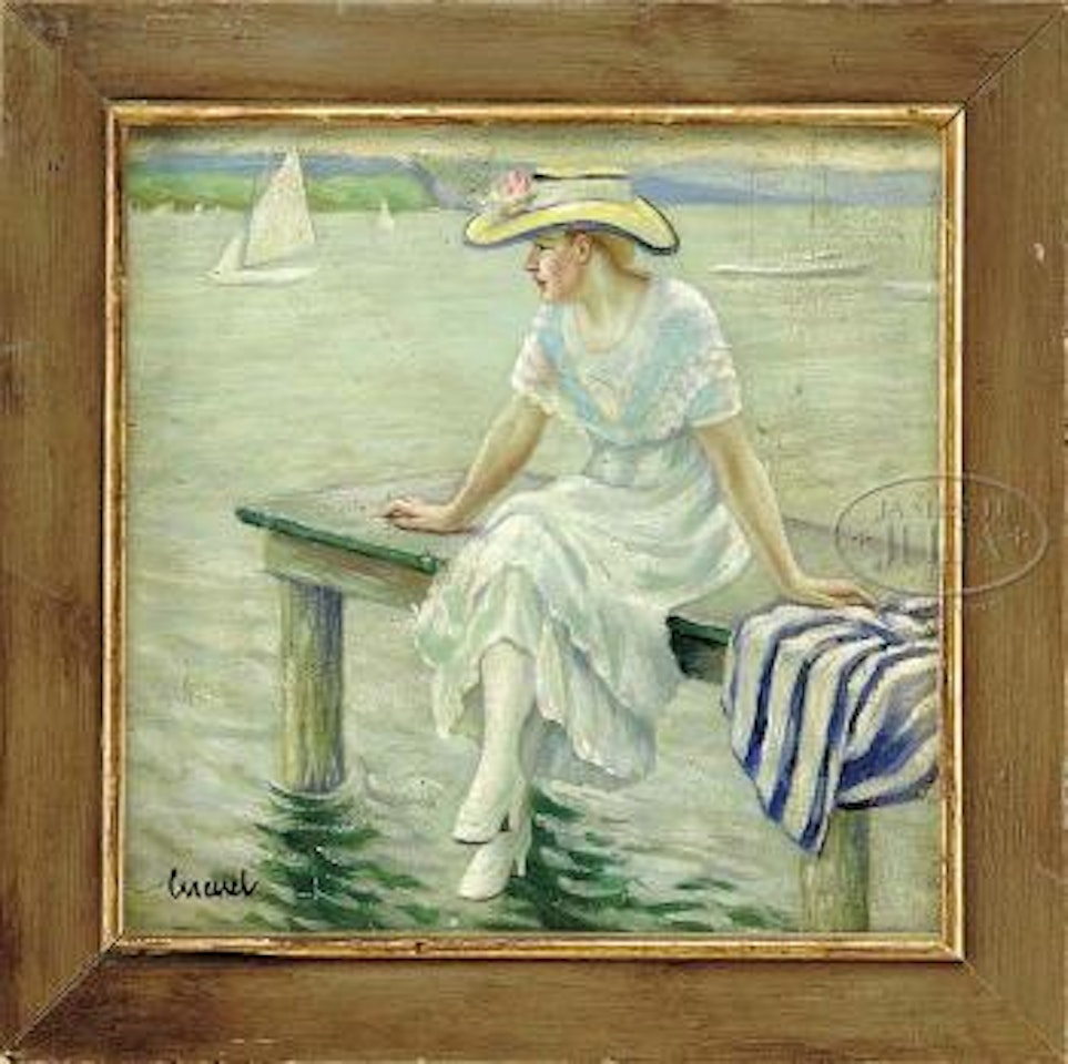 Resting on the dock by Edward Cucuel