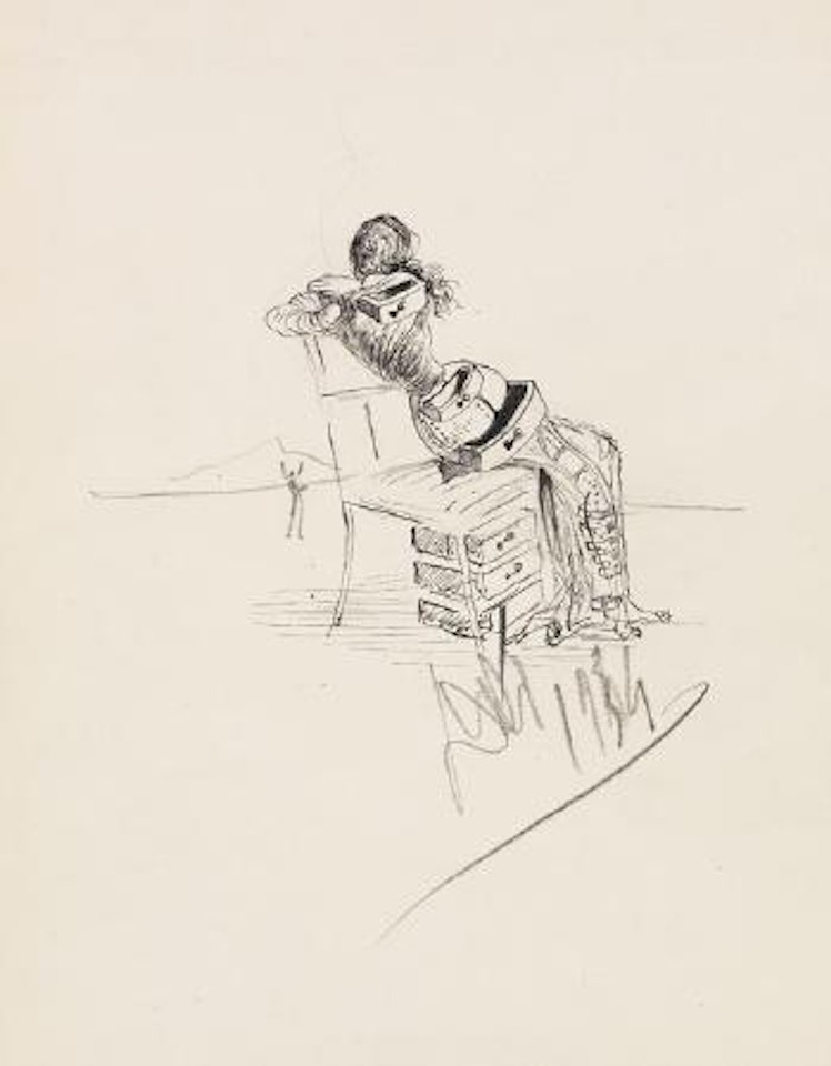 Nue assise aux Tiroirs by Salvador Dali