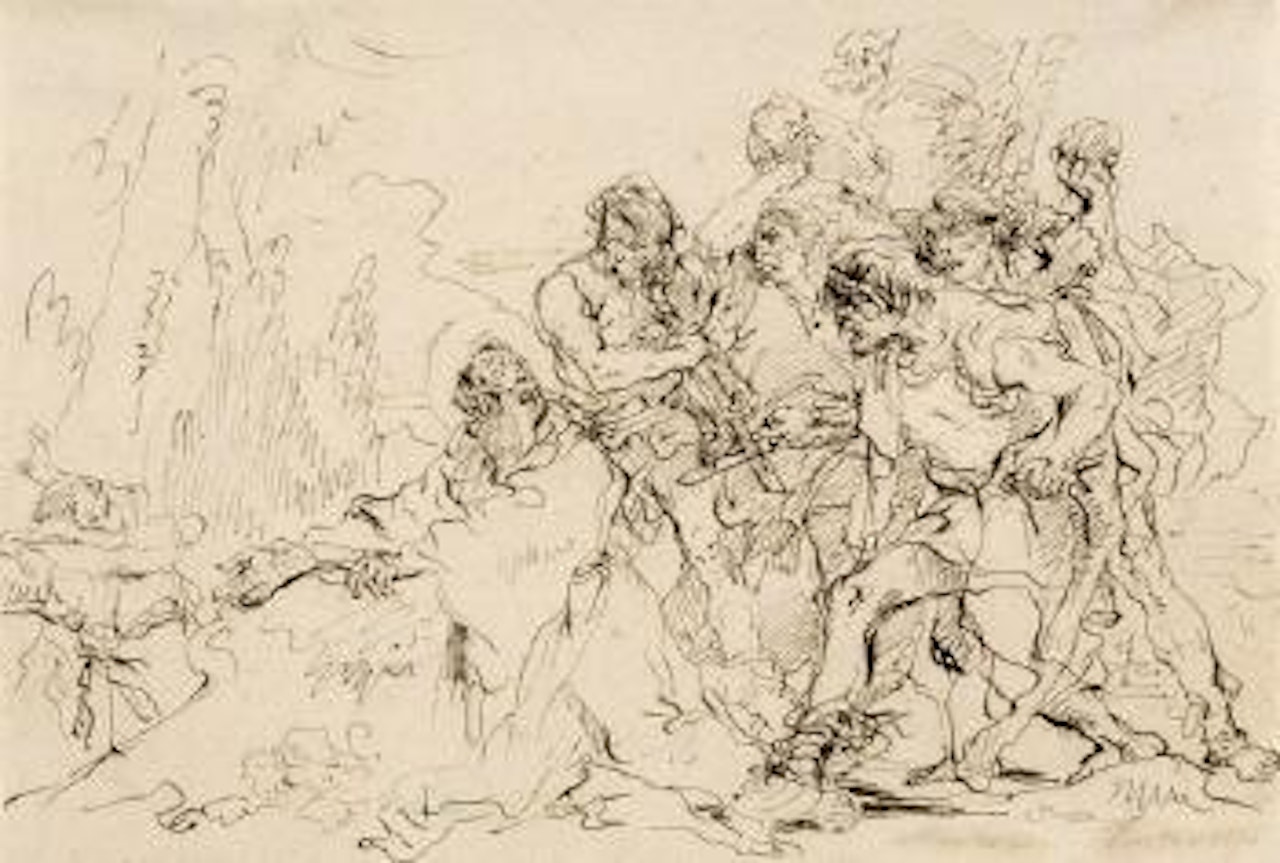 Die Ermordung des hl. Petrus Martyr by Giovanni Domenico Tiepolo