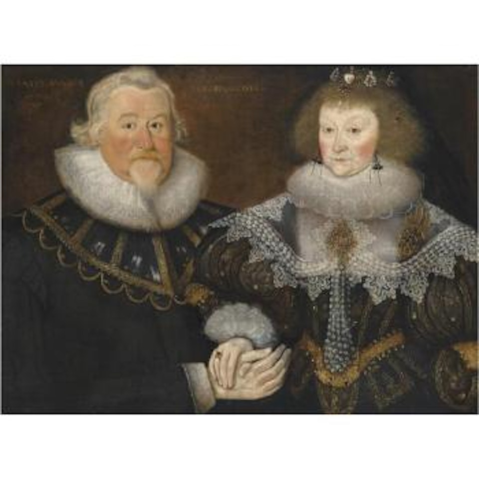 Double Portrait Of A Gentleman And His Wife by English School
