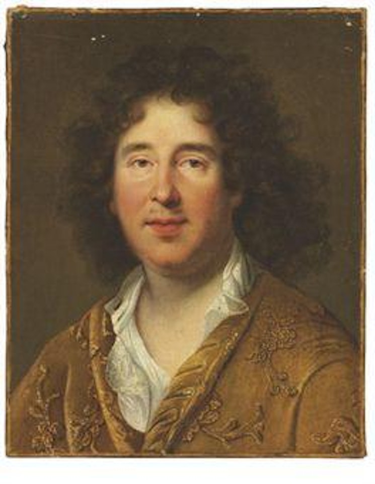 Portrait of man, bust-length, in a gold embroidered coat by Hyacinthe Rigaud