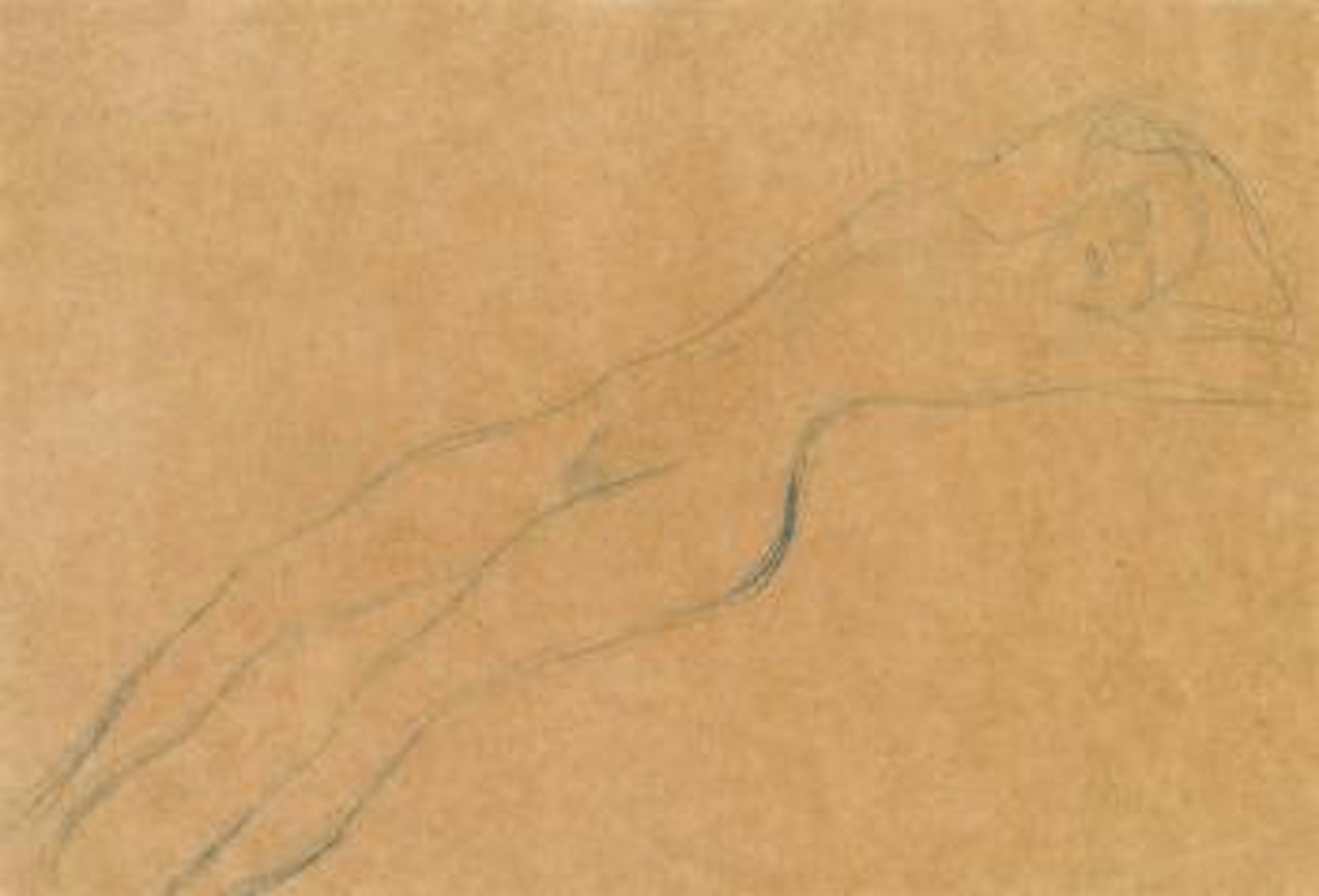 Liegender weiblicher Akt by Gustav Klimt