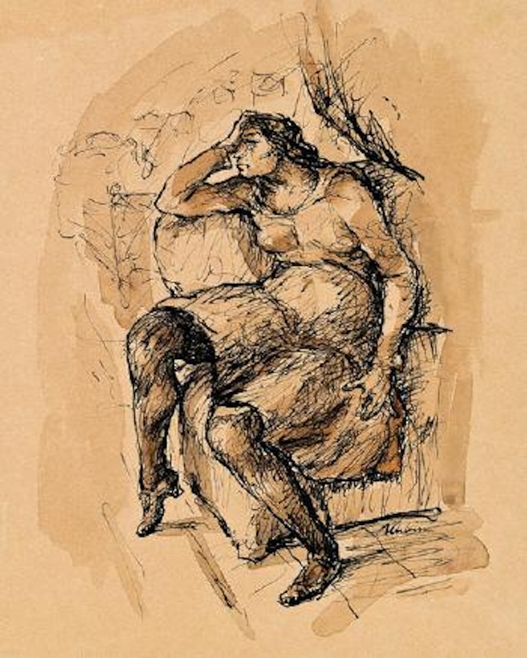 Weiblicher Akt by Alfred Kubin