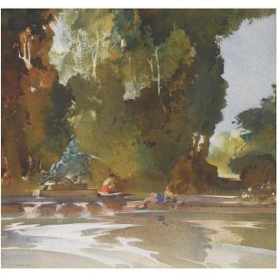 Two Models By A Fountain by William Russell Flint
