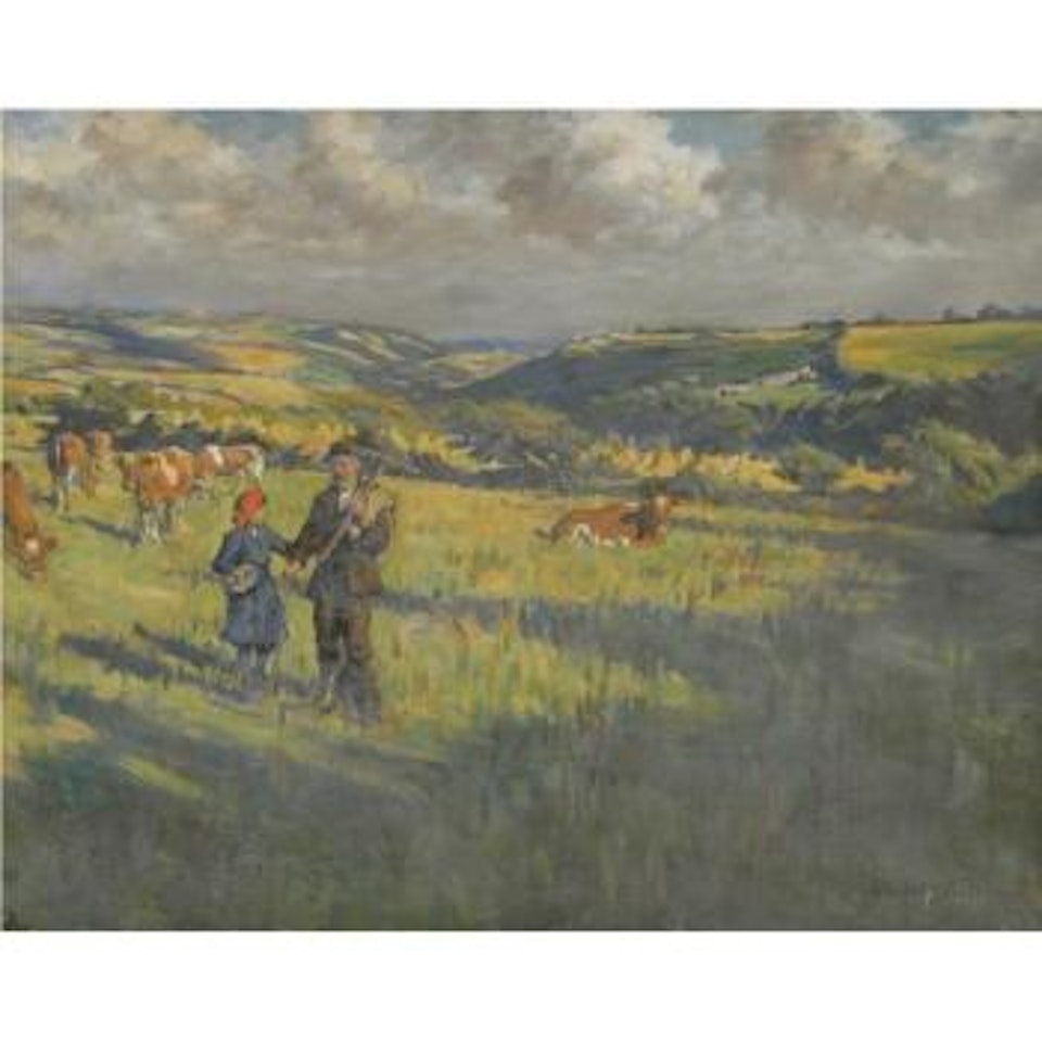 The Fields Above Newlyn by Stanhope Alexander Forbes