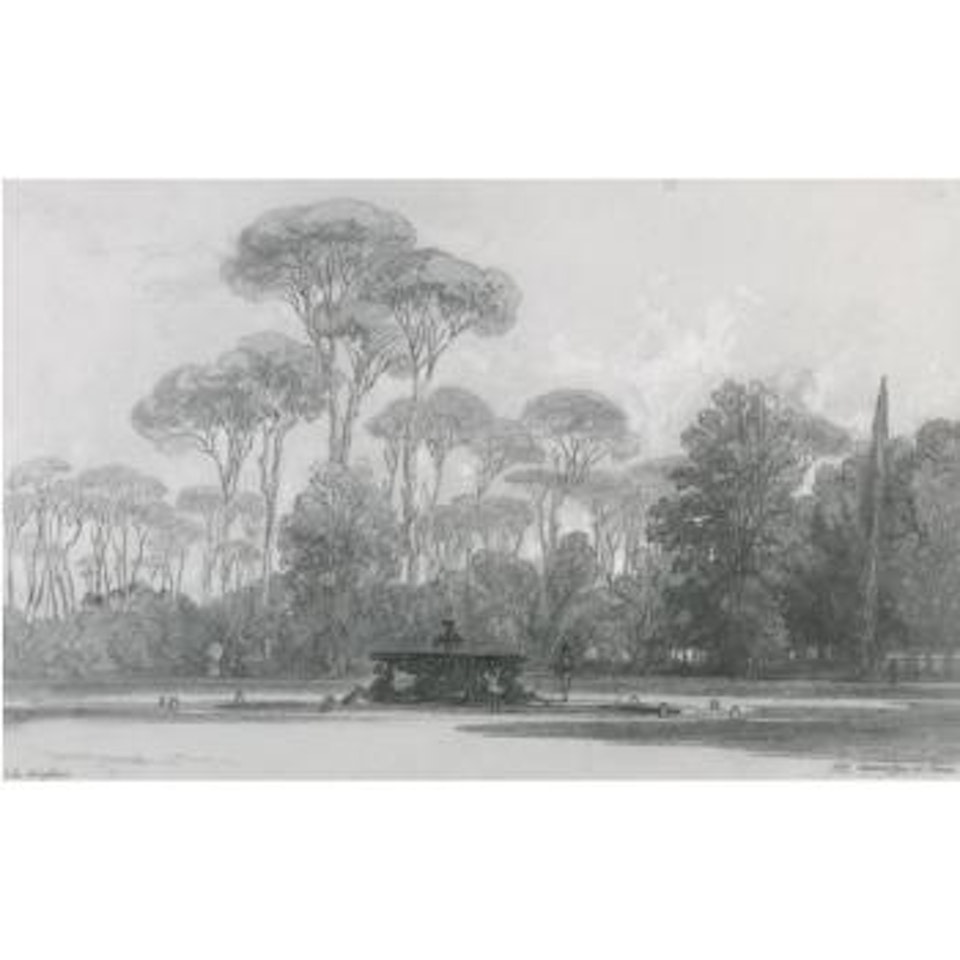 Villa Borghese, Rome by Edward Lear