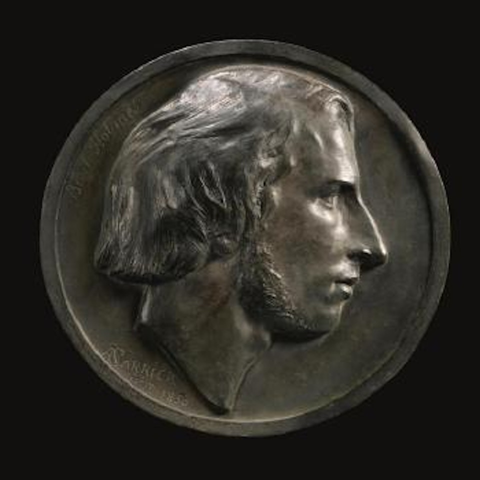Portrait Relief Of Basil Holmes by Albert-Ernest Carrier-Belleuse