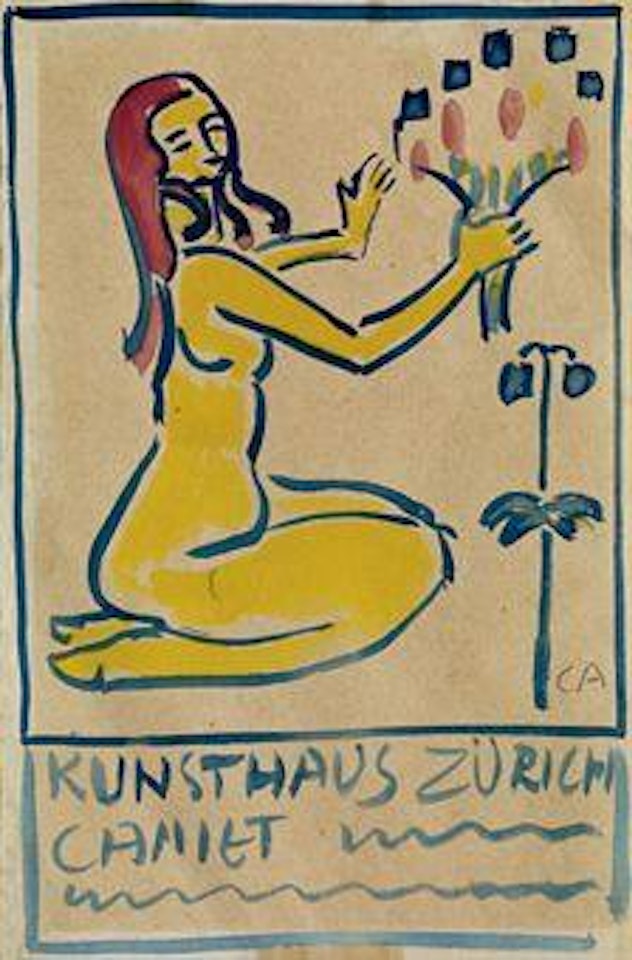 Entwurf zu einem Ausstellungsplakat für das Kunsthaus Zürich by Cuno Amiet