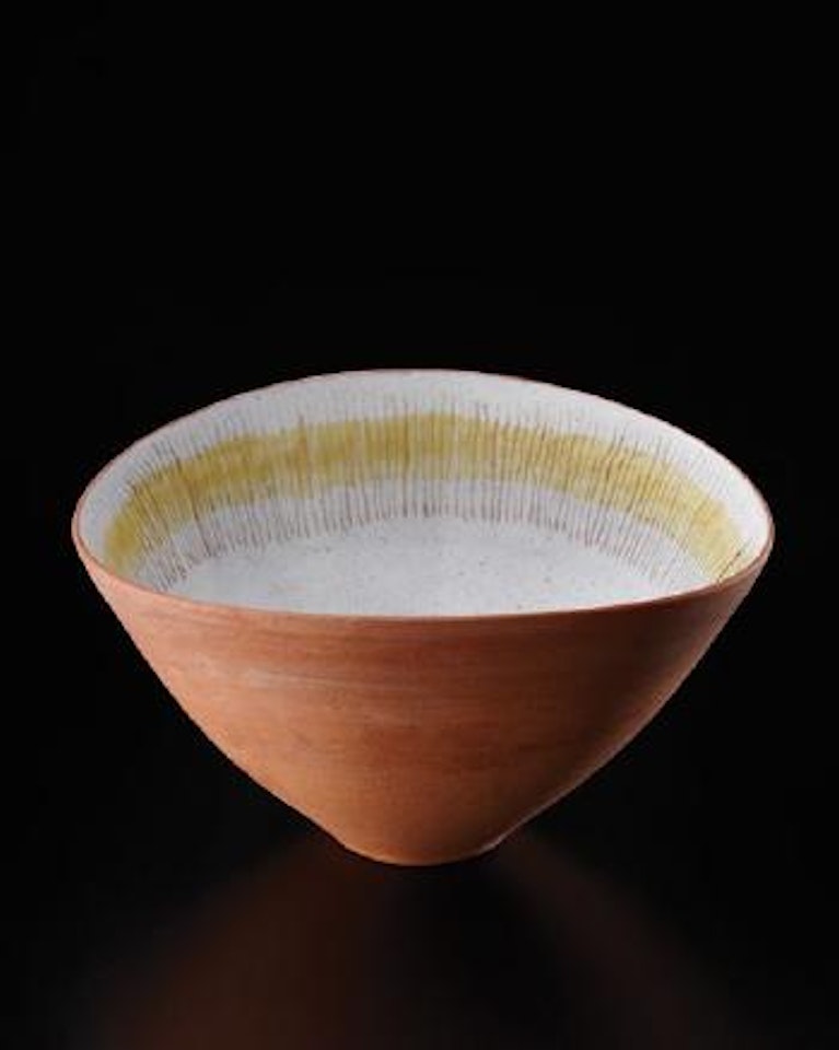 Oval bowl by Lucie Rie