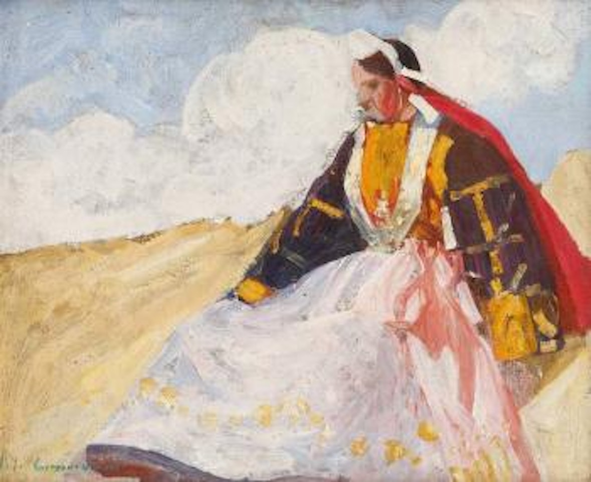 Bretonne dans les dunes by Jean Julien Lemordant