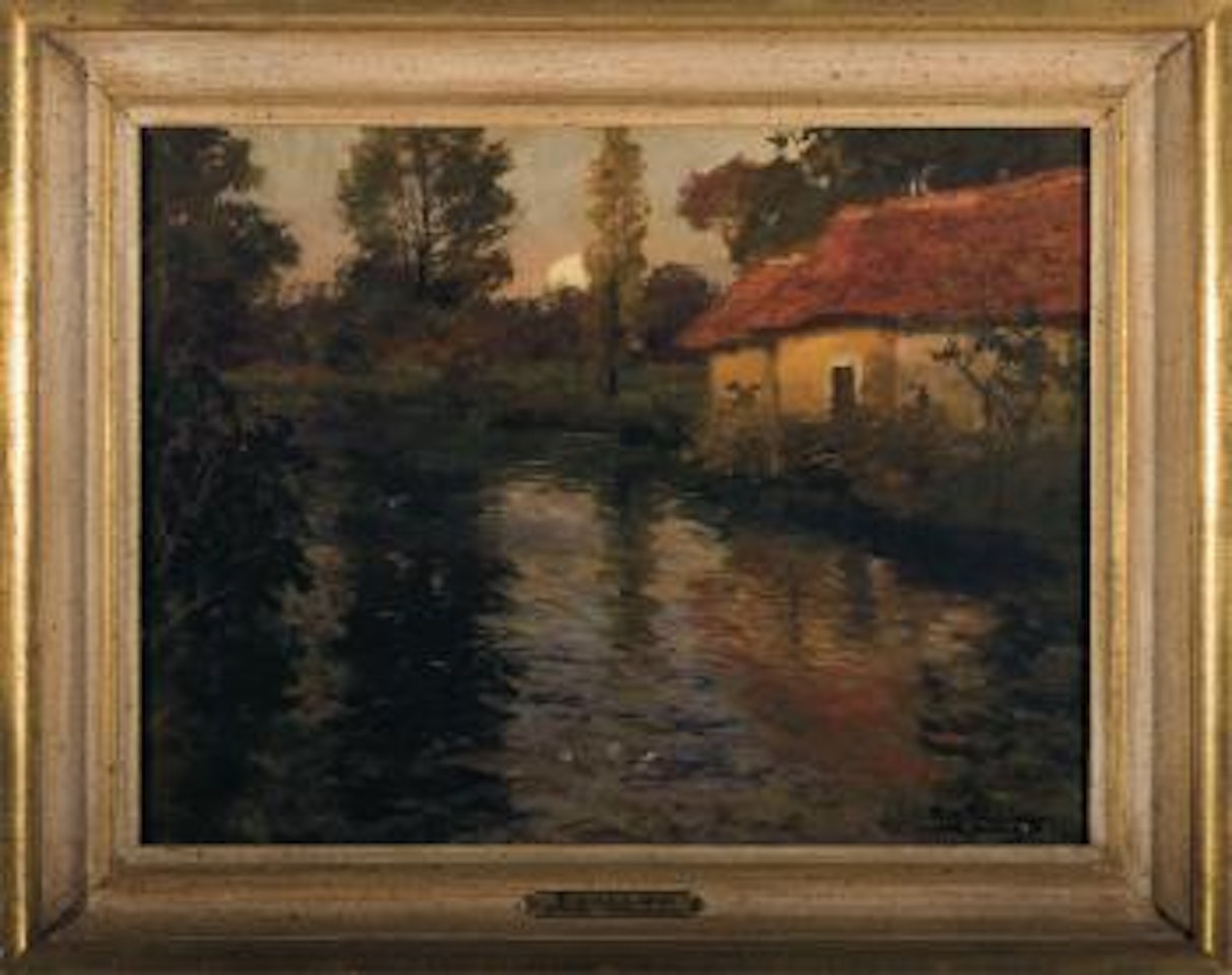 The banks of the river Arques, Normandy by Fritz Thaulow