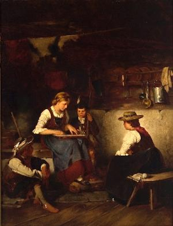 Children playing instruments by Franz von Defregger