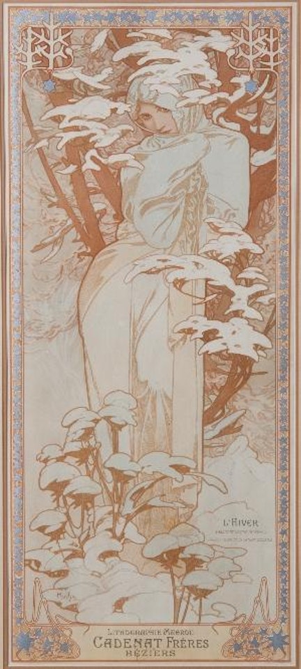 L'Hiver by Alphonse Mucha