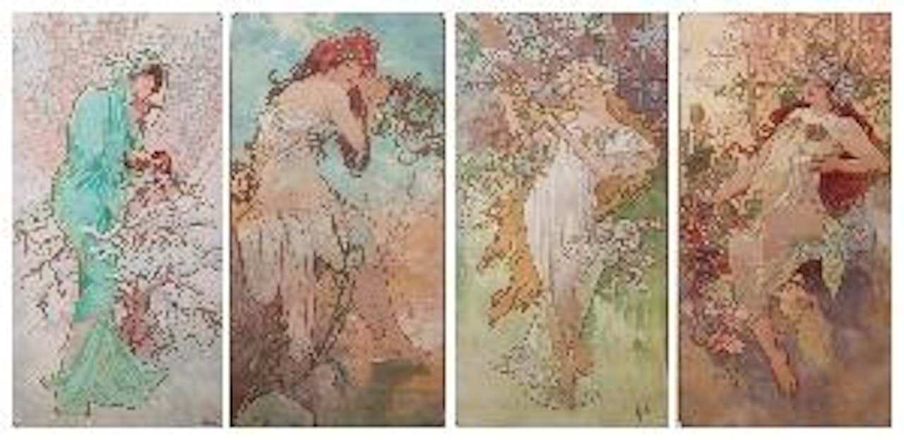 Les saisons by Alphonse Mucha