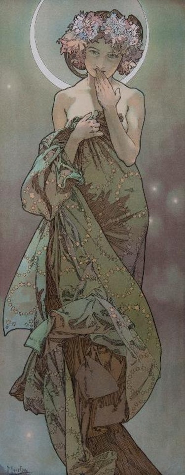 La lune by Alphonse Mucha