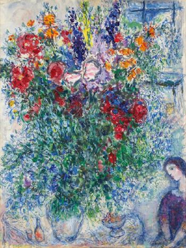 Bouquet printanier dans l’atelier de Saint-Paul by Marc Chagall