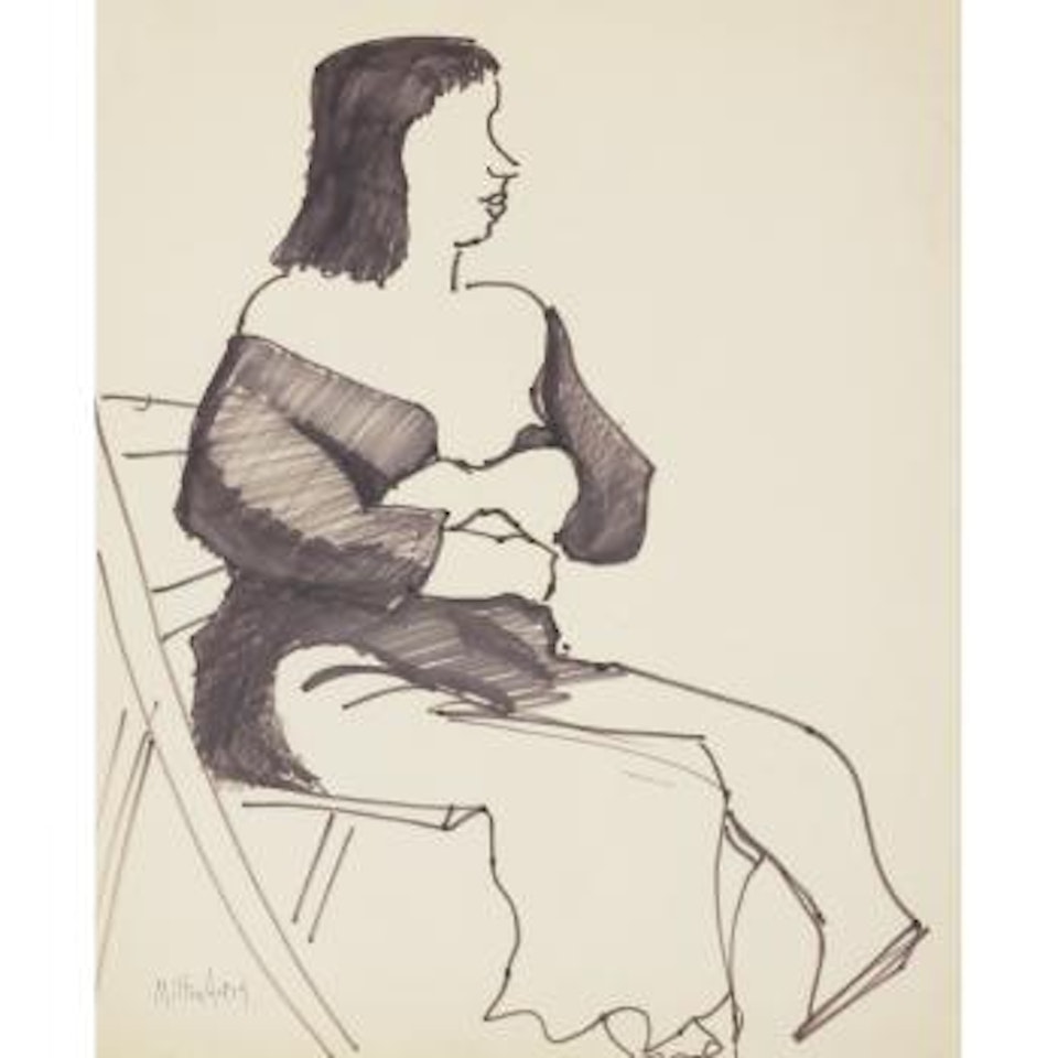 Untitled (chilly girl) by Milton Avery