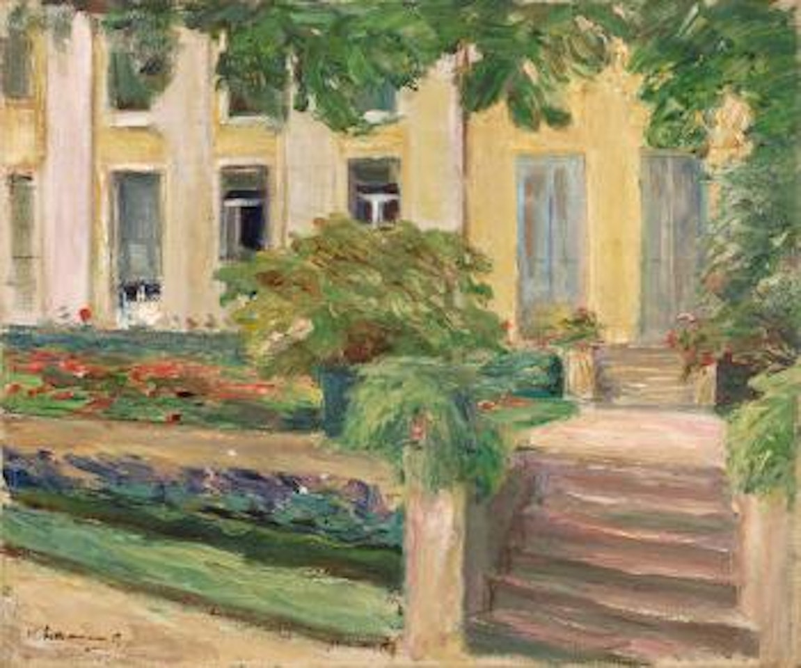 Die Blumenterrasse im Wannseegarten nach Südwesten by Max Liebermann