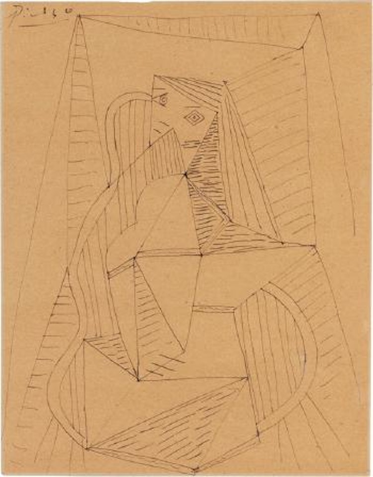 Femme assise dans un fauteuil by Pablo Picasso