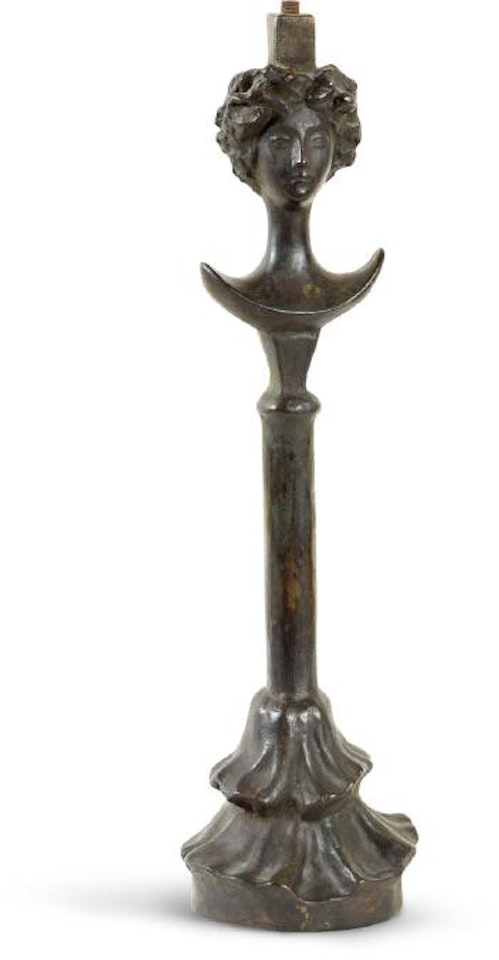 Lampe à tête de femme by Alberto Giacometti