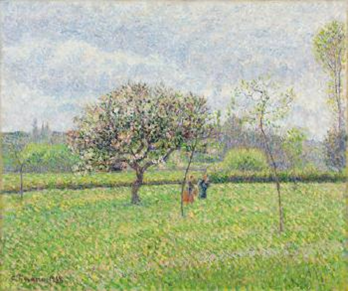 Pommiers en fleurs, Eragny by Camille Pissarro