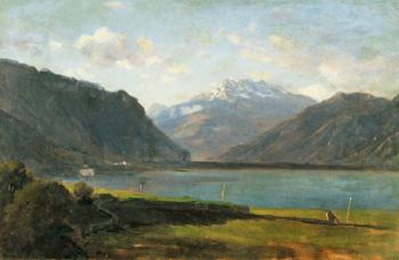 Lac Léman et Dents du Midi by Alexandre Calame