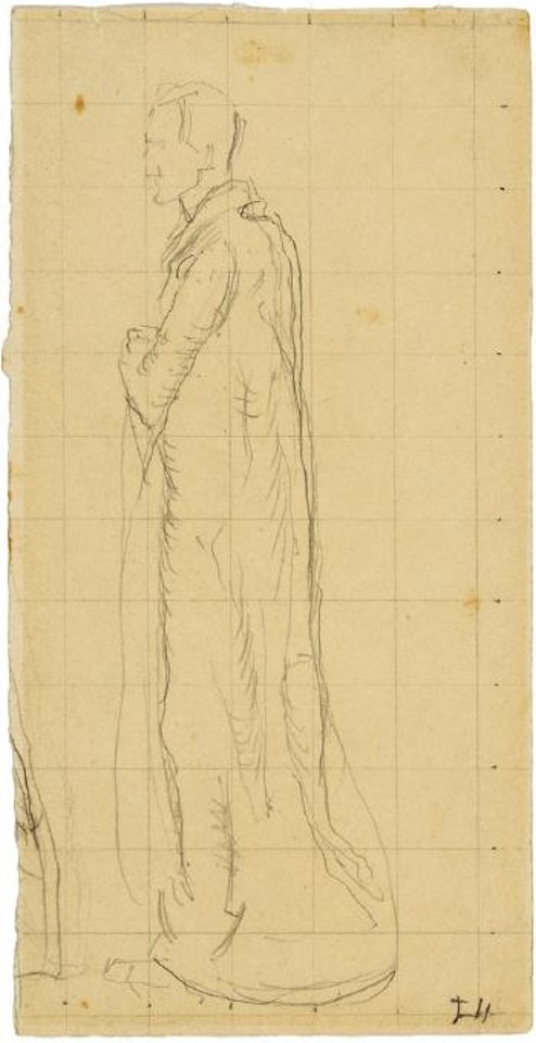 Studie eines Mannes in ganzer Figur, nach links by Ferdinand Hodler
