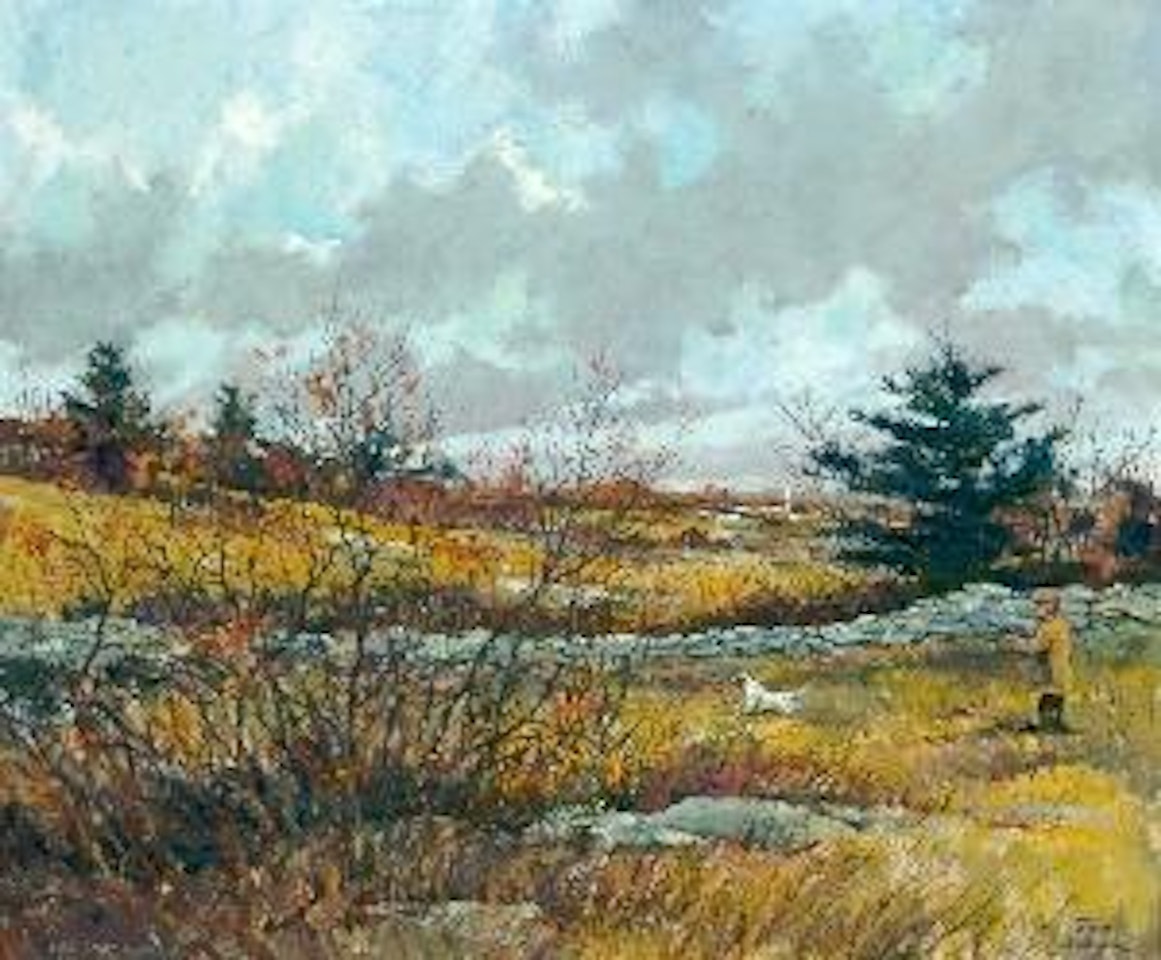 Hunting in Brookfield, Connecticut, fall by Eric Sloane
