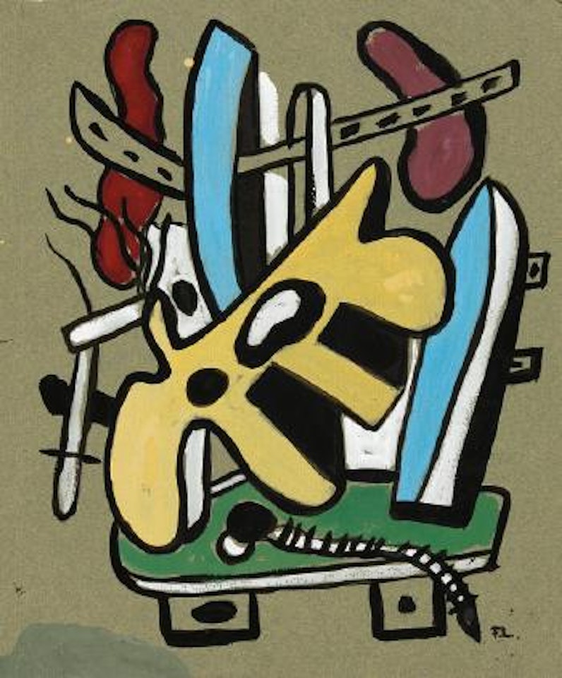 Composition à la feuille jaune by Fernand Leger